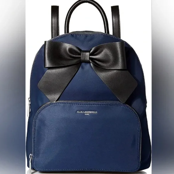 Karl lagerfeld Paris blue nylon backpack New Women Karl Lagerfeld Backpack Paris Bag Handbag Amour  main image 4